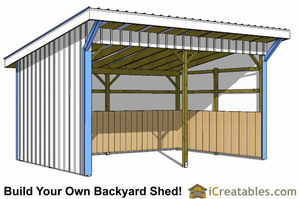 Run In Shed Plans - Building Your Own Horse Barn - iCreatables