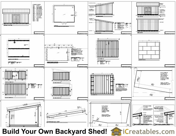 12x20 Lean To Storage Shed Plans I nclude The Following