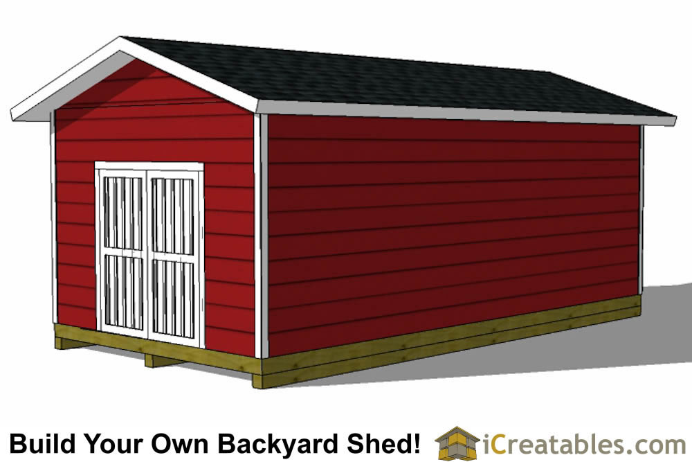 12x24 Backyard Large Shed Plans | iCreatables.com