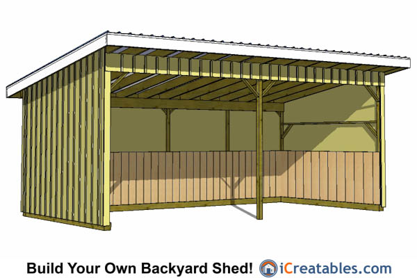 Horse Run in Shed Plans