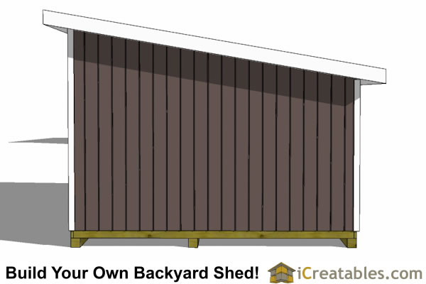 14x20 lean to shed end view