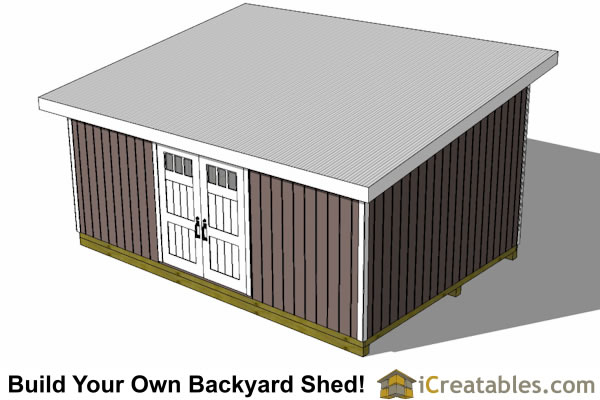 14x20 lean to shed top view