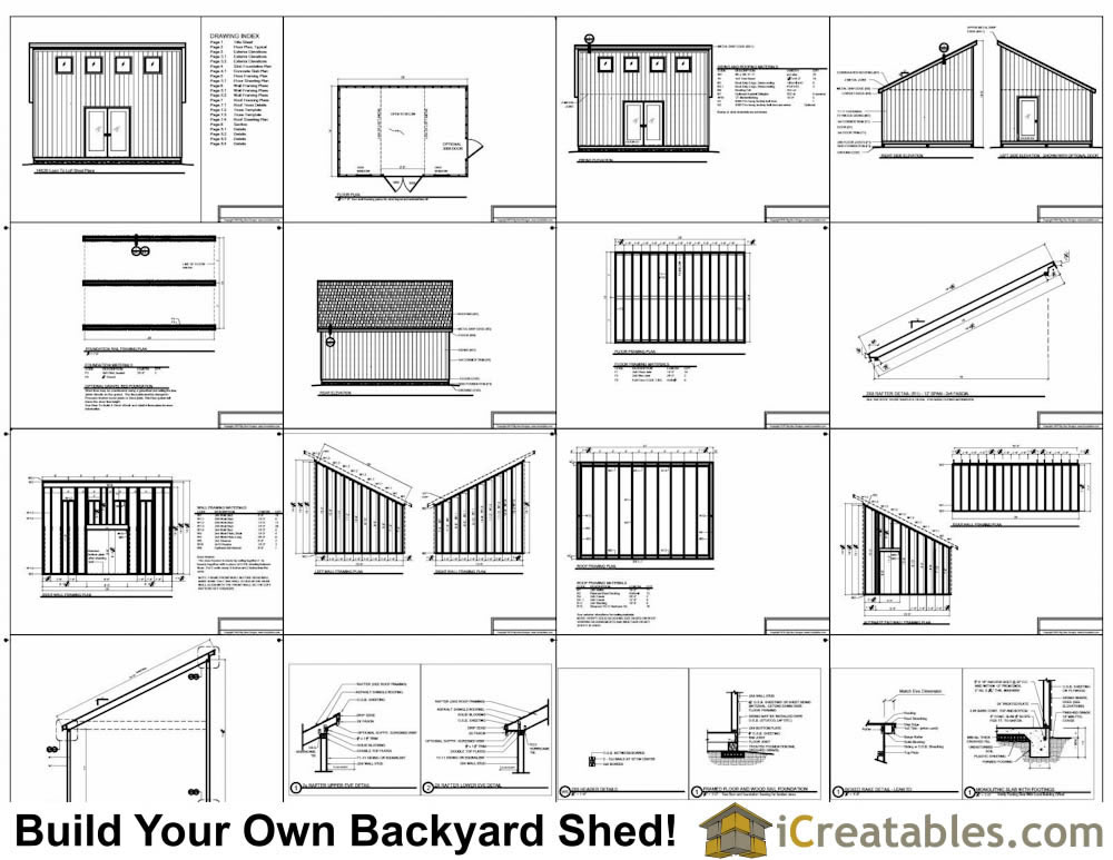 14x20 loft shed plans example