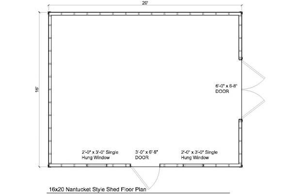 16x20 Nantucket Style Shed Plans | Build A Large Shed