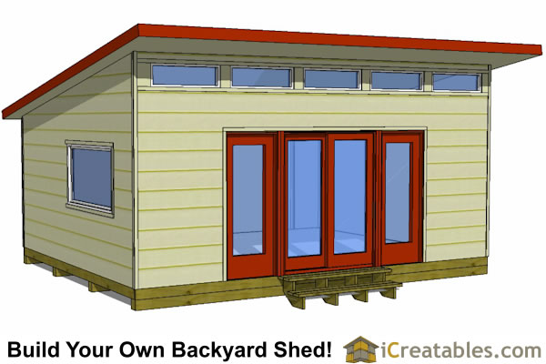 16x20 Modern Studio Shed Shed Plans Perfect Way To Build A Large 