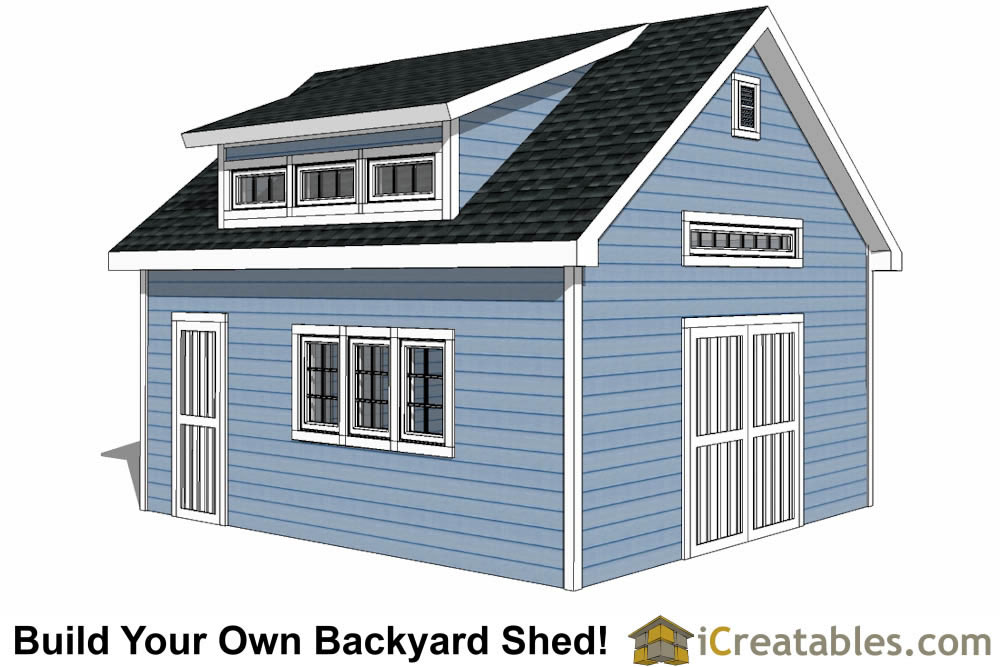 16x20 Shed Plans - Build a Large Storage Shed - DIY Shed ...