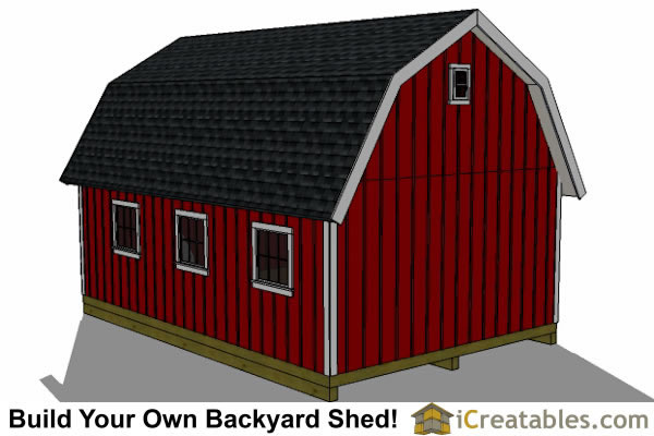 16X24 Gambrel Shed Plans