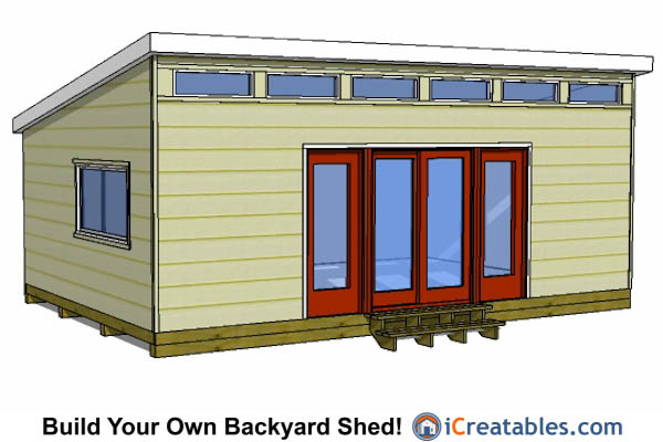 16x24 Modern Shed