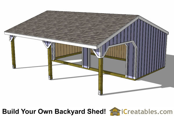 22x24 RILT run in lean to shed top