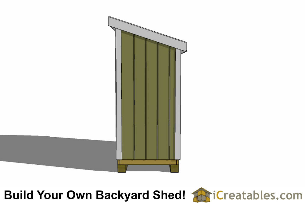 3'6x8 lean to shed top