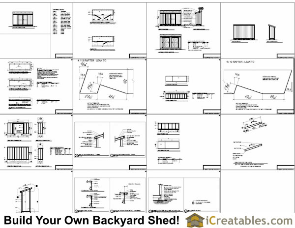 Lean to Storage Shed Plans