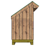 4x10 firewood shed left side