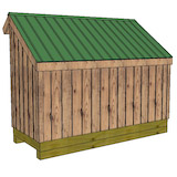 4x10 firewood shed rear