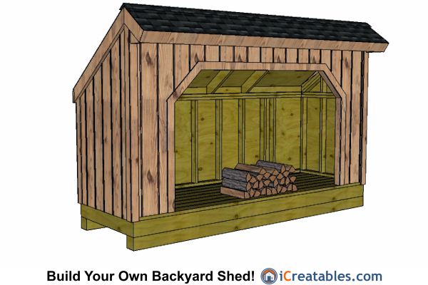 4x12 Firewood Shed Plans - iCreatables.com
