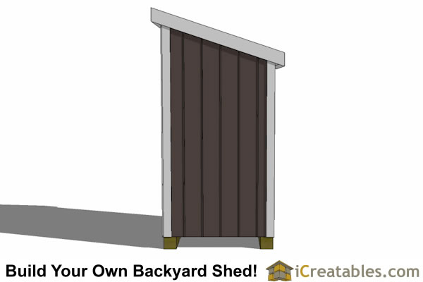 Building plans for a 4'x 4' lean to storage shed for your yard or 