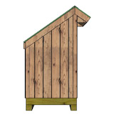 4x4 firewood shed left side