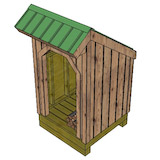 4x4 firewood shed partition