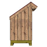 4x6 firewood shed left side