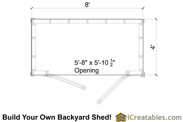 4x8 Lean To Shed Plans | The perfect low wall lean to plans