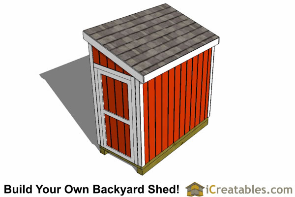 4x8 Lean-to Shed Plans - Build Your Own Shed - iCreatables