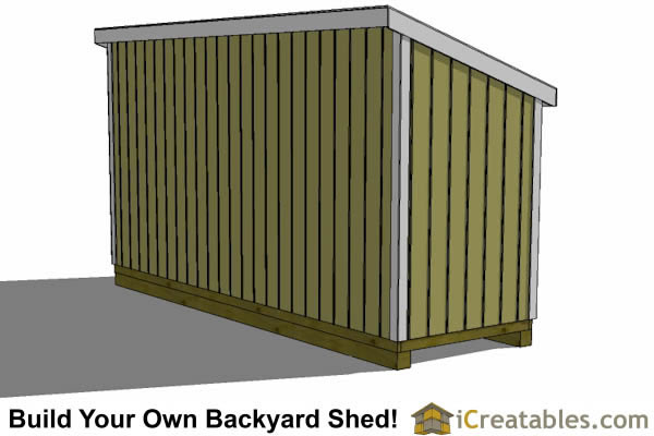 5x16 lean to shed plans left side