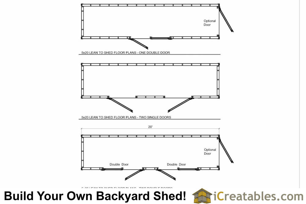5x16 lean to shed plans floor plan
