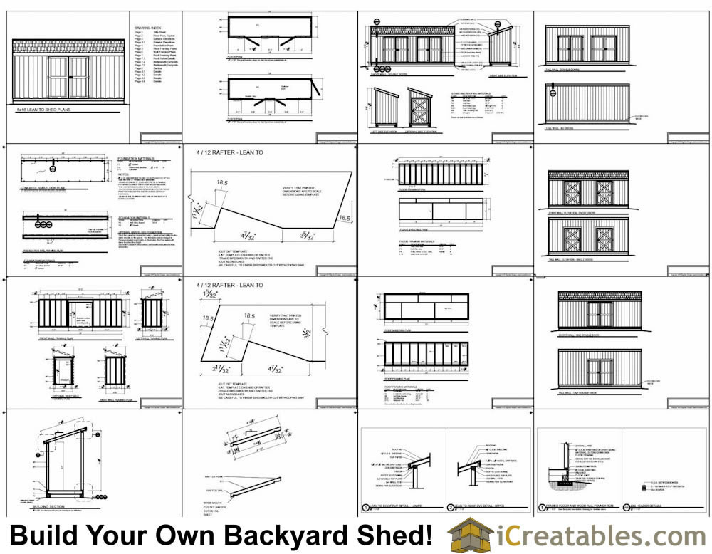5x16 lean to shed plans example