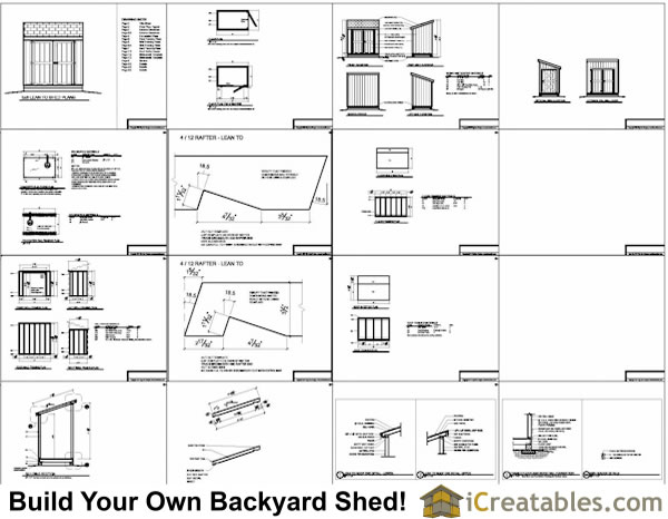 5x8 Lean To Shed Plans | Icreatables SHEDS