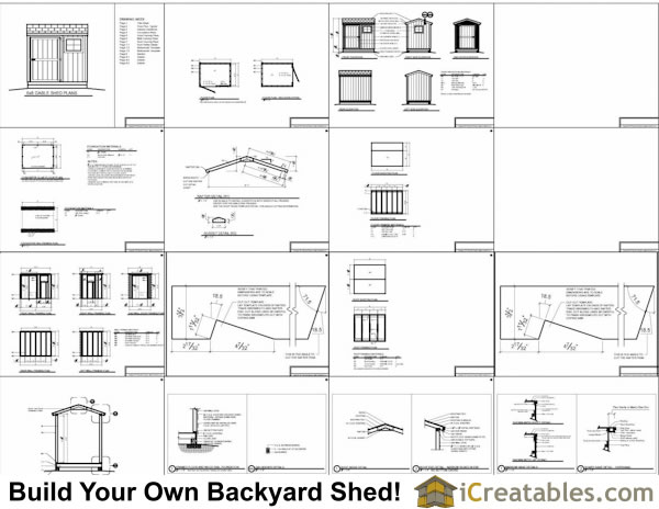 Sample Of The 6x8 Gable Storage Shed Plans :