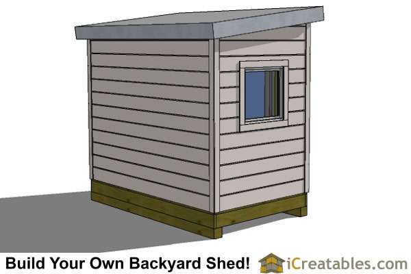 The 6x8 modern office shed plans highlights: