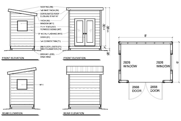 6 X 8 Shed Plans