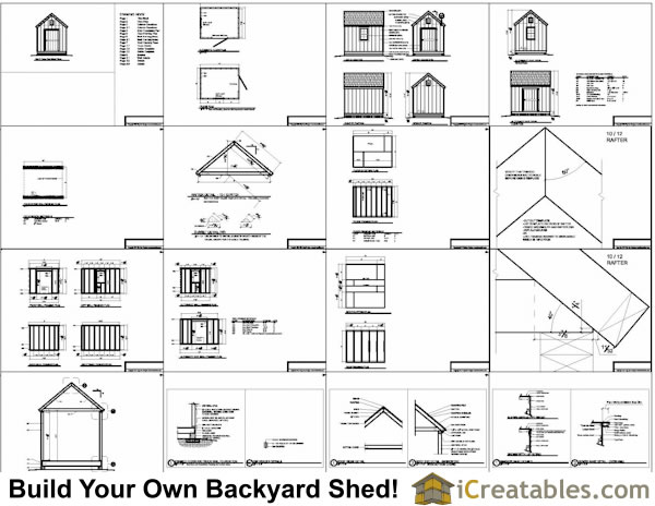 8x10 Cape Cod Shed Plans | Storage Shed Plans | icreatables.com