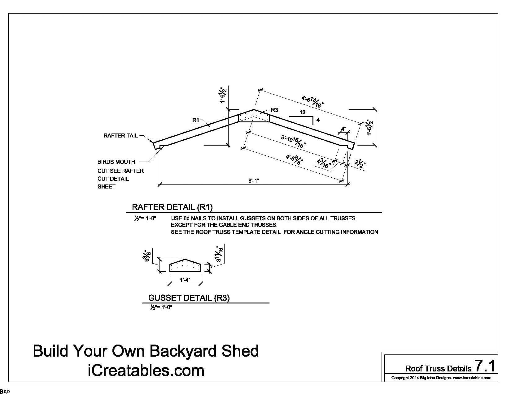 Build Shed Roof Rafter