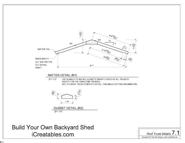 STEP 4 - BUILD THE SHED ROOF RAFTERS