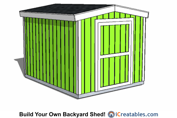 8x12 Short Shed Plans | iCreatables.com