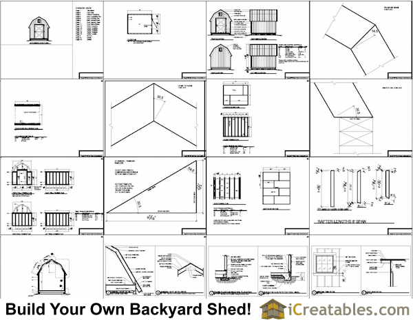 Gambrel Roof Shed Plans 12X16