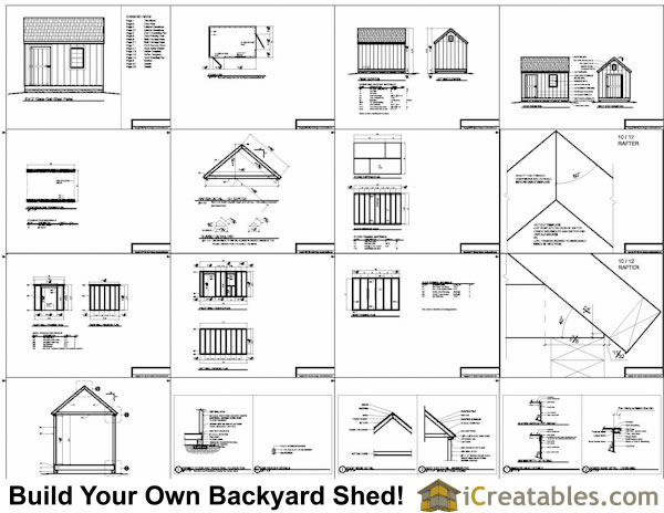 8x12 Cape Cod Shed Plans | Storage Shed Plans | icreatables.com