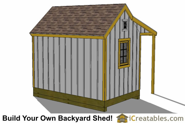 8x12 Colonial Shed with Porch | Garden Shed | Shed With Porch