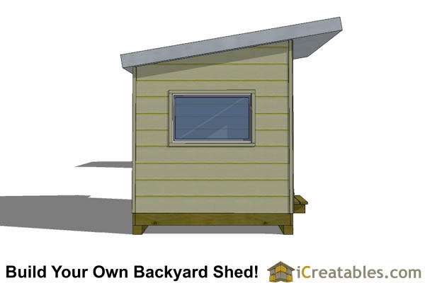 8x12 Studio Shed Plans S2 | 8x12 office Shed Plans | modern shed plans