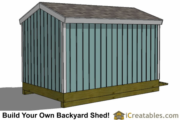 8x12 Gable Shed Floor Plan