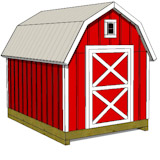 8x12 gambrel shed front