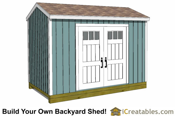 8x12 Backyard Shed Plans | Tall Shed Plans | Storage Shed Plans