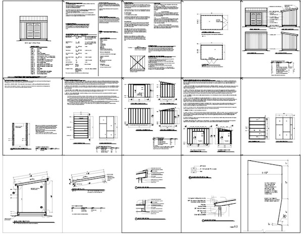 8x12 lean to shed plans