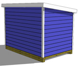 Optional door configurations included with the lean to shed plans