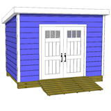 8x12 lean to shed plans with door on tall wall