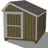 8x8 saltbox shed plans side door