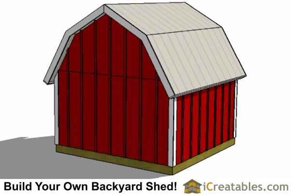 8x8 Gambrel Shed Plans | 8' Tall Shed Plans