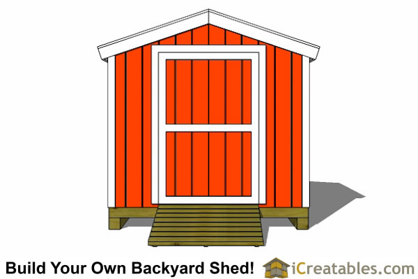 Optional door configurations included with the 8x8 shed plans