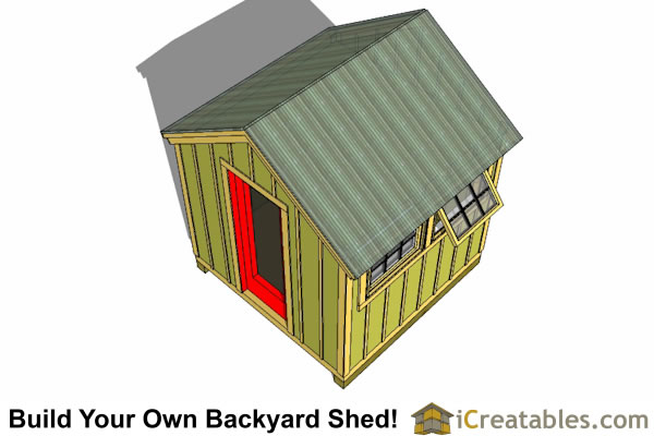 greenhouse shed pland top view