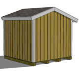 4x10 firewood shed rear